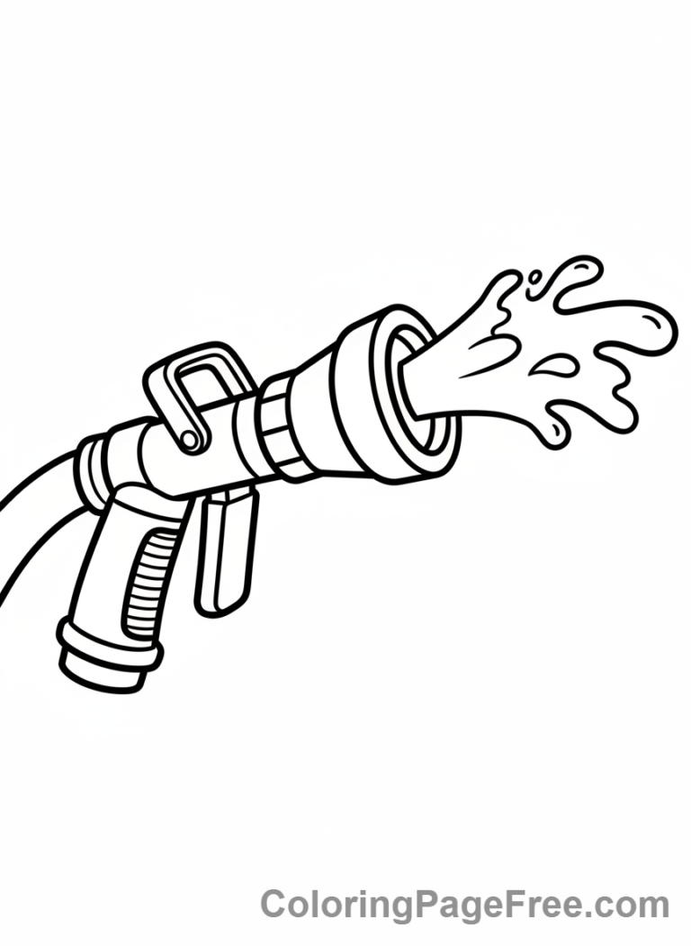 Fire Truck coloring page - Fire hose nozzle