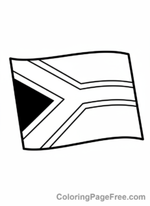 Flags coloring page - South Africa Flag