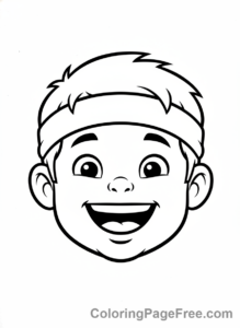 Football coloring page - Happy football player