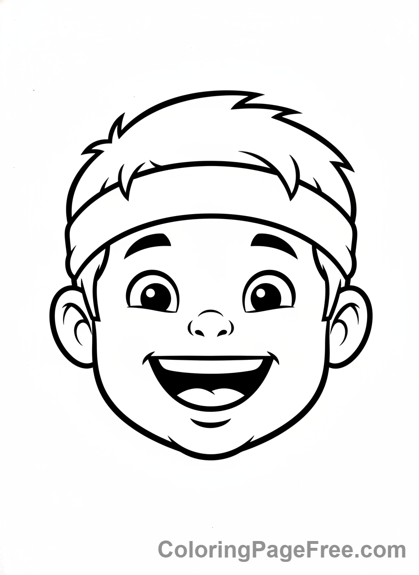 Football coloring page - Happy football player