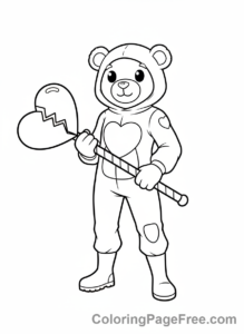 Fortnite coloring page - Cuddle Team Leader standing