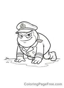 Garten Of Banban coloring page - Captain Fiddles crawling