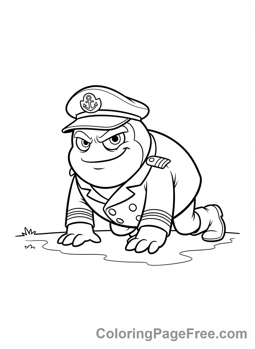 Garten Of Banban coloring page - Captain Fiddles crawling
