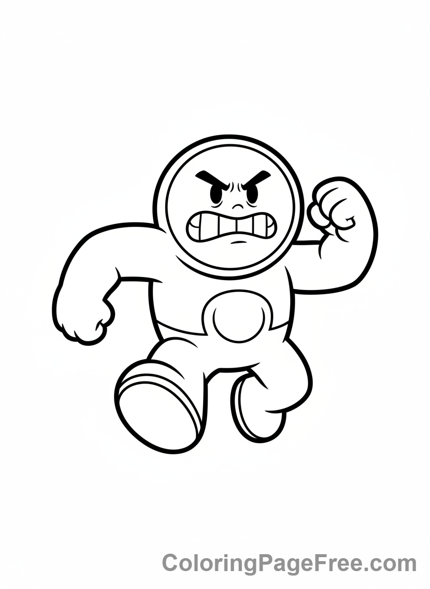 Garten Of Banban coloring page - Jumbo Josh running