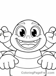 Garten Of Banban coloring page - Nabnab smiling close