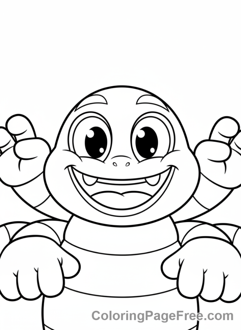 Garten Of Banban coloring page - Nabnab smiling close