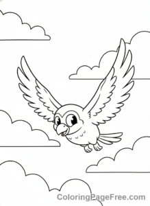 Garten Of Banban coloring page - Tarta Bird flying