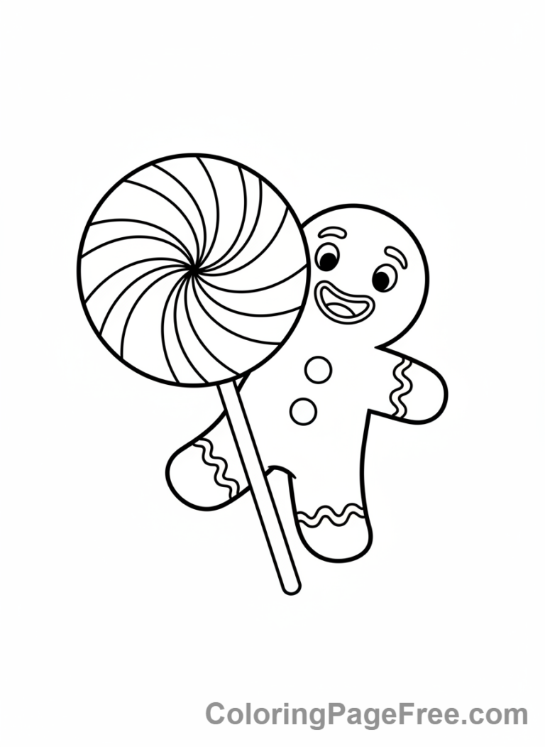 Gingerbread Man coloring page - Gingerbread man hiding