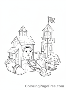 Guinea Pig coloring page - Guinea pig castle explore