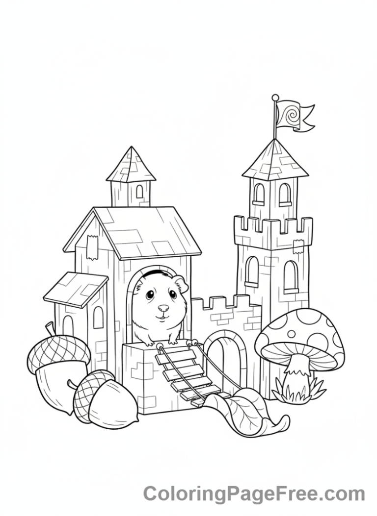 Guinea Pig coloring page - Guinea pig castle explore
