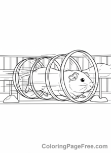 Guinea Pig coloring page - Guinea pig tube run