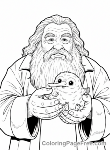 Harry Potter coloring page - Hagrid friendly creature