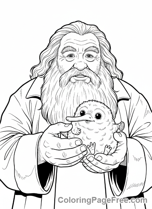 Harry Potter coloring page - Hagrid friendly creature