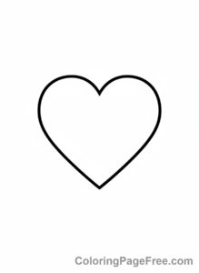 Heart coloring page - Simple heart outline