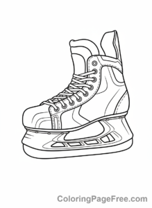 Hockey coloring page - Hockey skate detail
