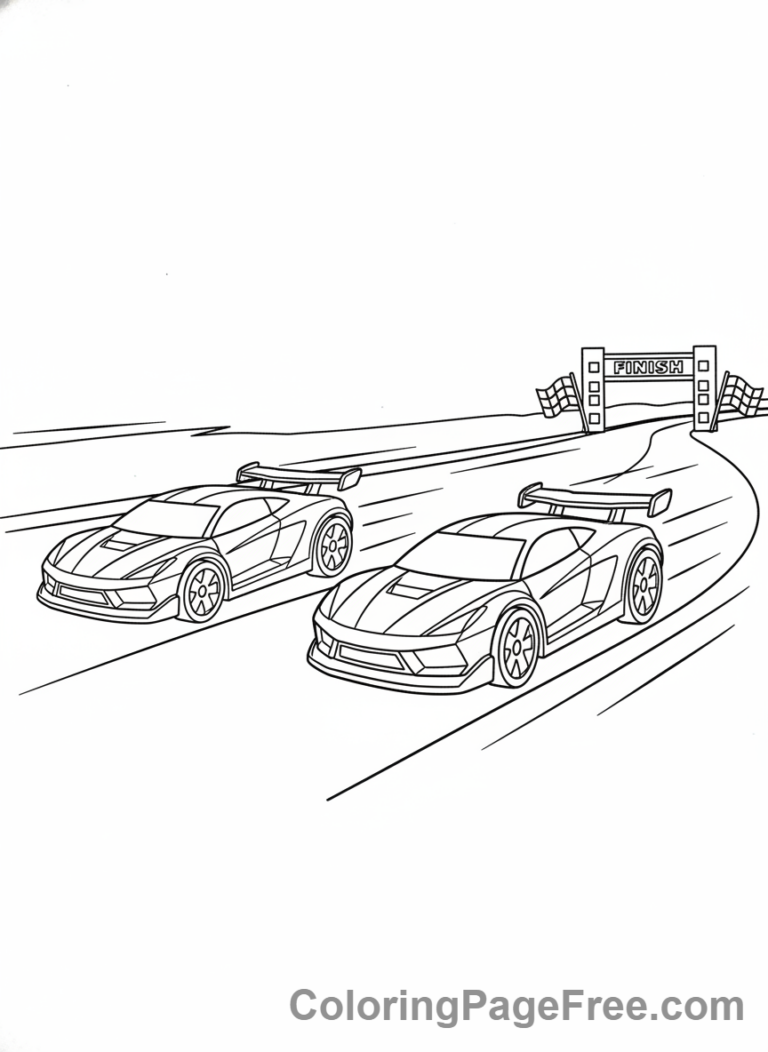 Hot Wheels coloring page - Hot Wheels race cars