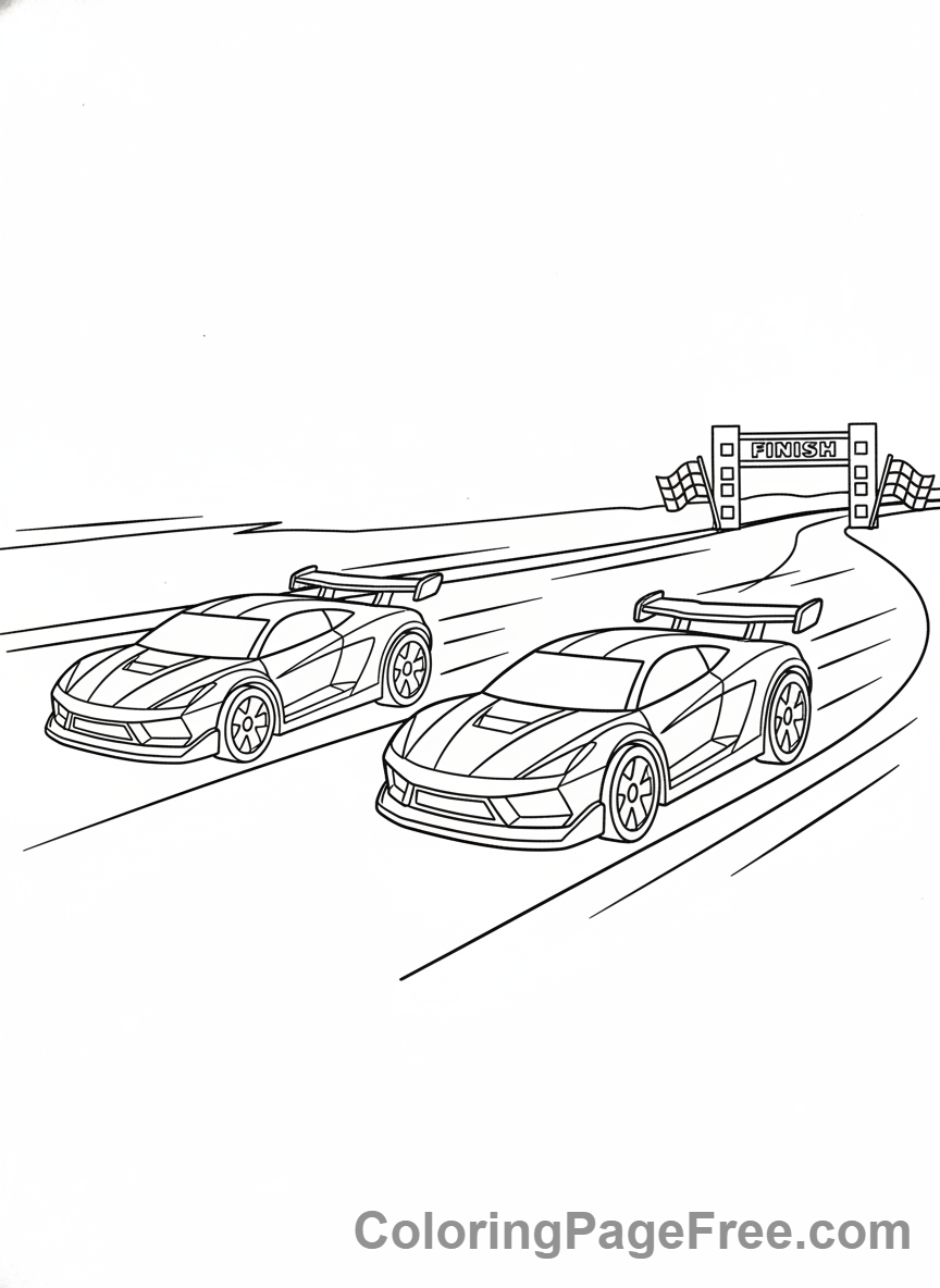 Hot Wheels coloring page - Hot Wheels race cars
