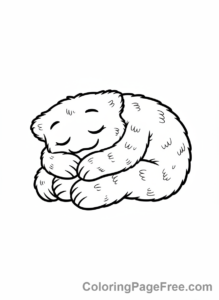 Huggy Wuggy coloring page - Huggy Wuggy sleeping peacefully