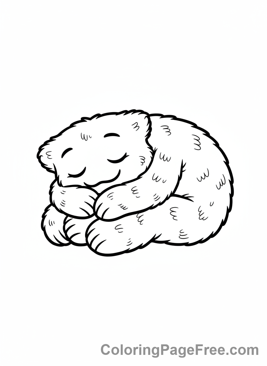 Huggy Wuggy coloring page - Huggy Wuggy sleeping peacefully