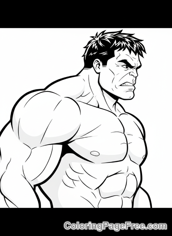 Hulk coloring page - Hulk profile view