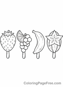 Ice Cream coloring page - Popsicle group