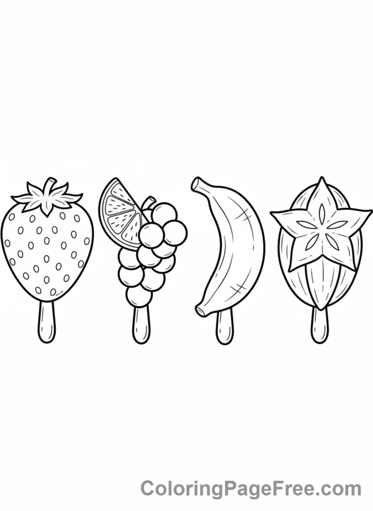 Ice Cream coloring page - Popsicle group