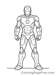 Iron Man coloring page - Iron Man standing
