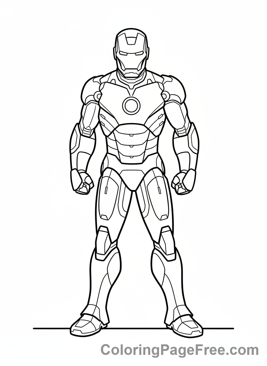 Iron Man coloring page - Iron Man standing