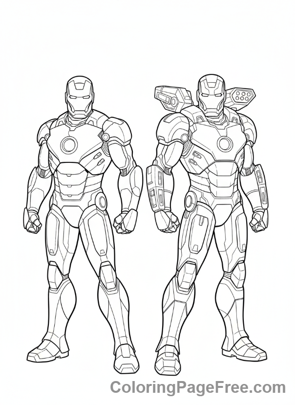 Iron Man coloring page - Iron Man War Machine