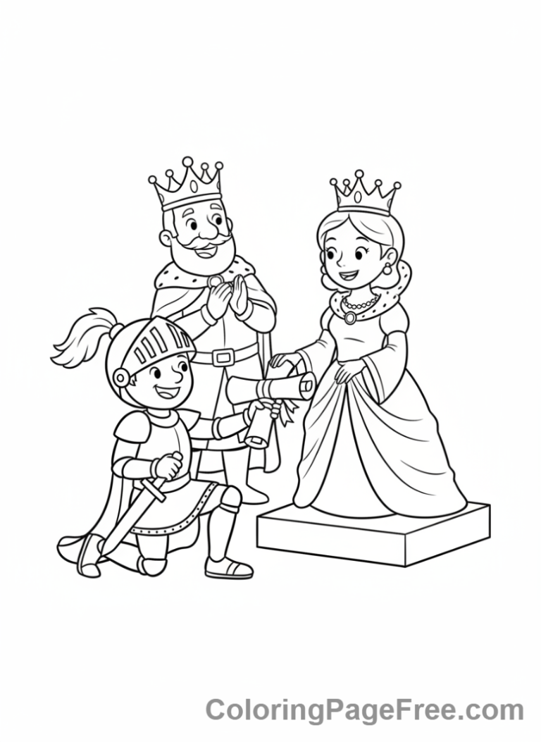 Knight coloring page - Knight Award Ceremony