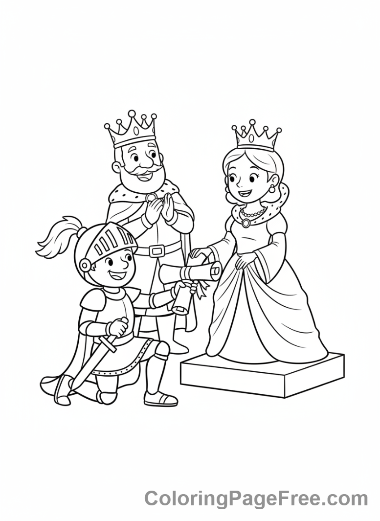 Knight coloring page - Knight Award Ceremony