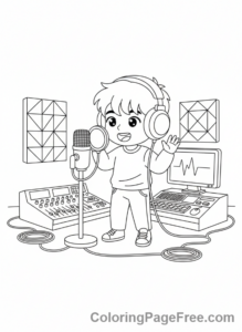 Kpop Boy coloring page - Kpop boy studio