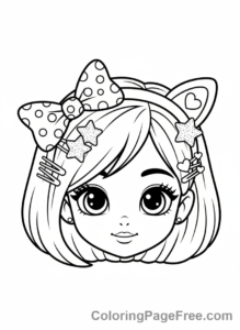 Kpop Girl coloring page - Kpop girl accessories