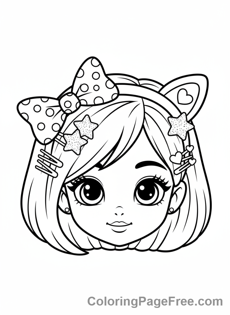 Kpop Girl coloring page - Kpop girl accessories