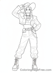 Kpop Idols coloring page - Idol stylish photoshoot