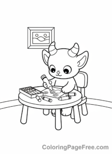 Labubu coloring page - Labubu drawing art