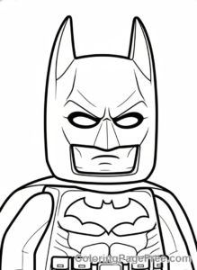 Lego Batman coloring page - Batman close-up serious