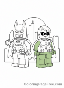 Lego Batman coloring page - Batman Robin duo