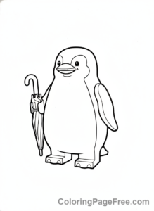 Lego Batman coloring page - Penguin with umbrella