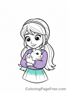 Lego Friends coloring page - Nova cute pet