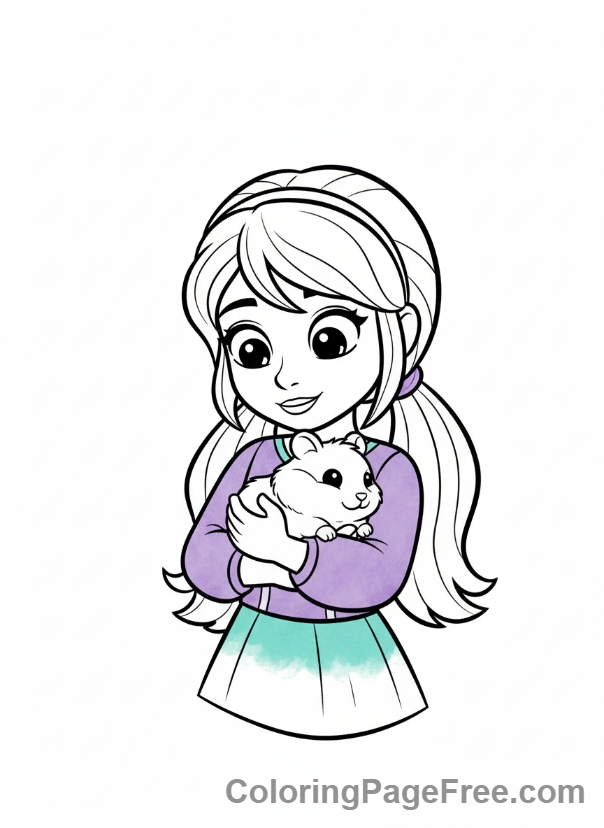 Lego Friends coloring page - Nova cute pet