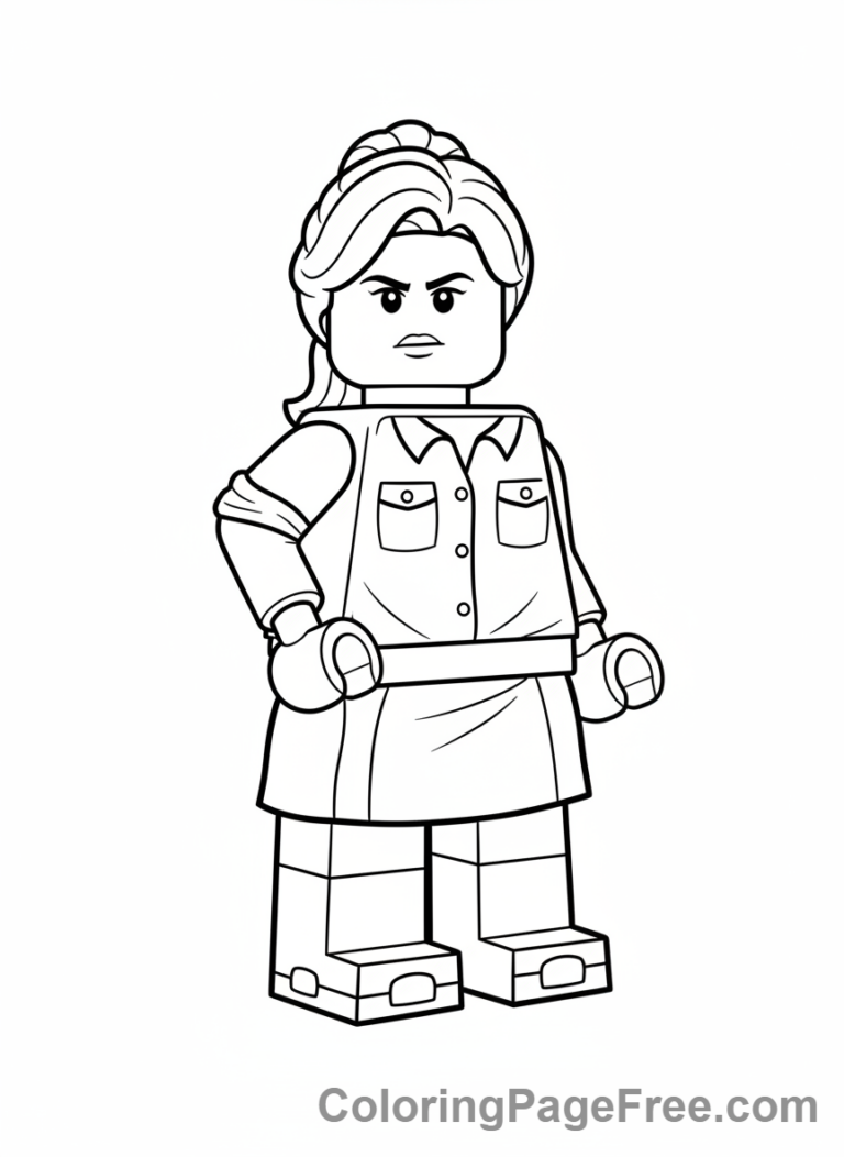 Lego Jurassic World coloring page - Claire full body pose