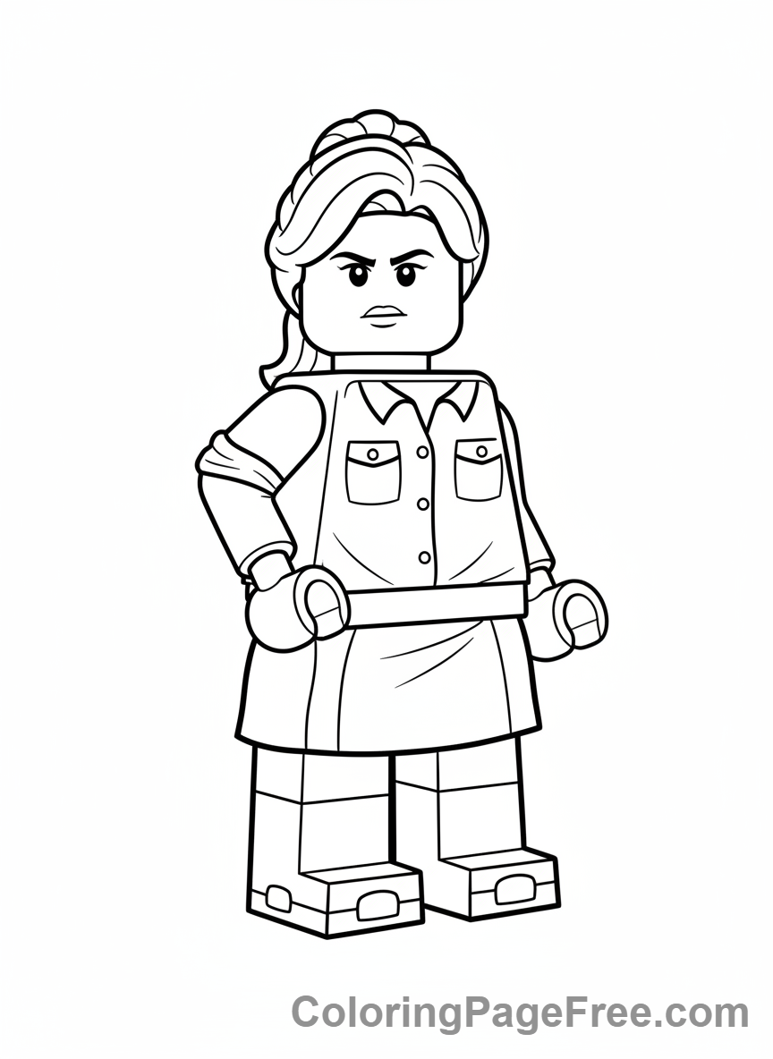 Lego Jurassic World coloring page - Claire full body pose