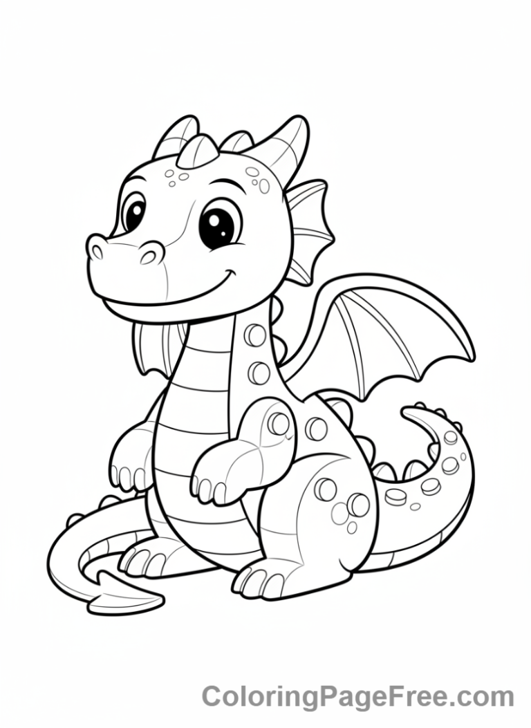 Lego coloring page - Lego dragon