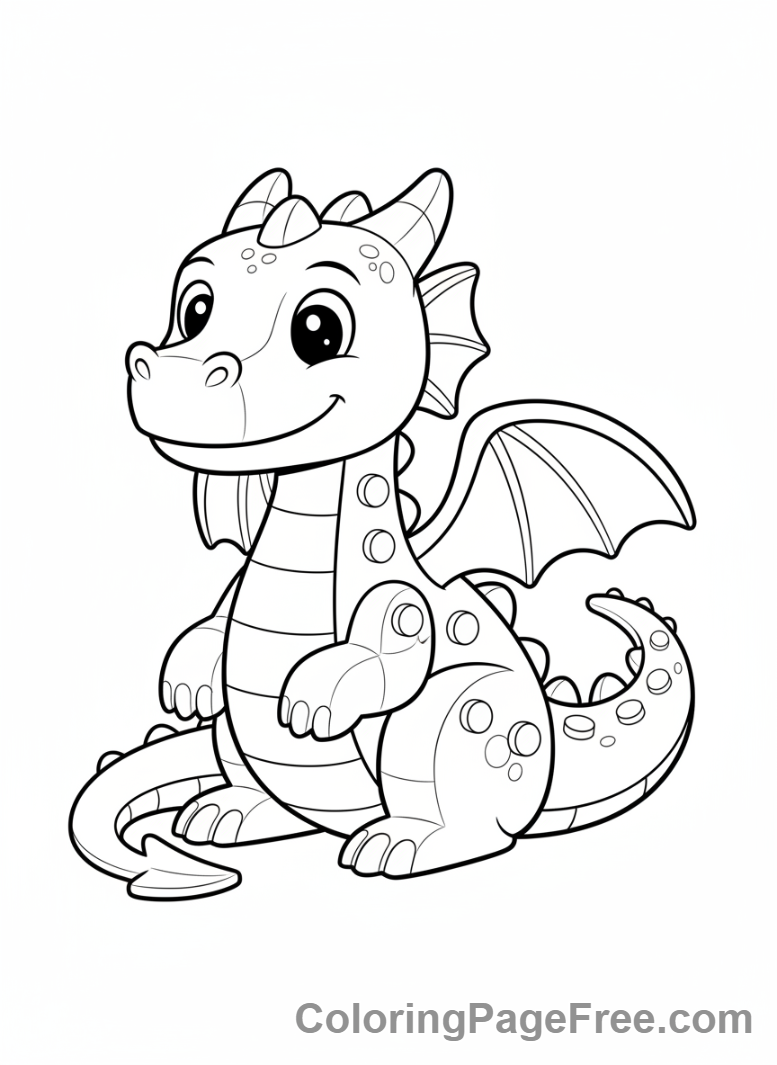 Lego coloring page - Lego dragon