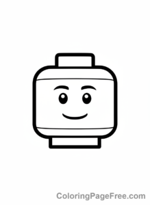 Lego coloring page - Minifigure smiling