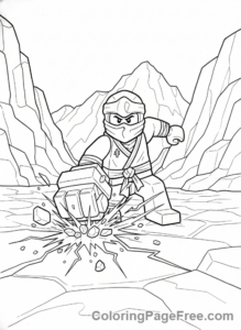 Lego Ninjago coloring page - Cole earth smash