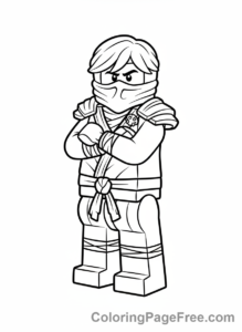 Lego Ninjago coloring page - Lloyd heroic pose