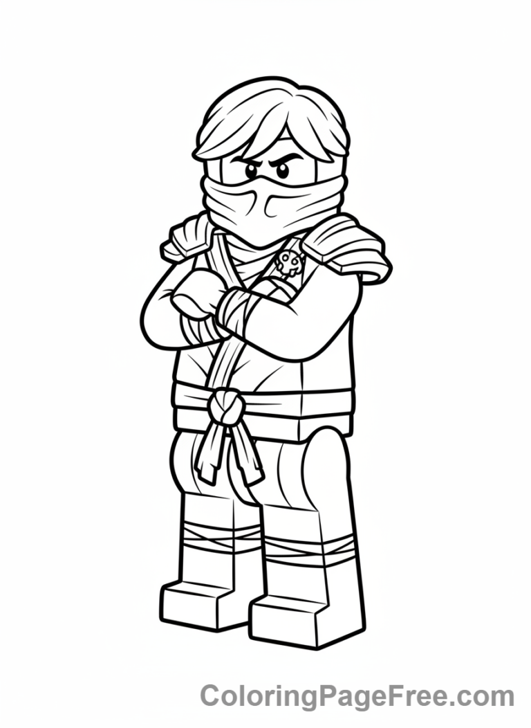 Lego Ninjago coloring page - Lloyd heroic pose