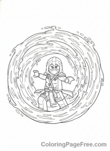Lego Ninjago coloring page - Nya water power